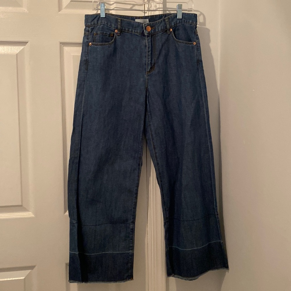 Ann Taylor LOFT Wide Leg Cropped Jeans